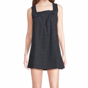 WeWoreWhat Navy Polka Dot Dress
